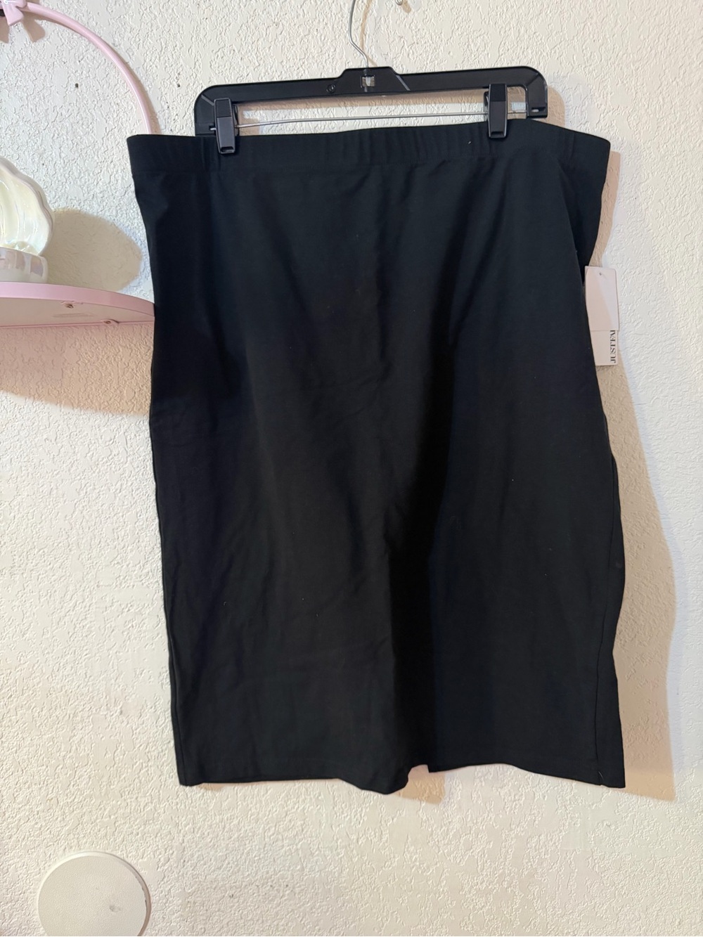 JustFab Black Stretch Pencil Skirt